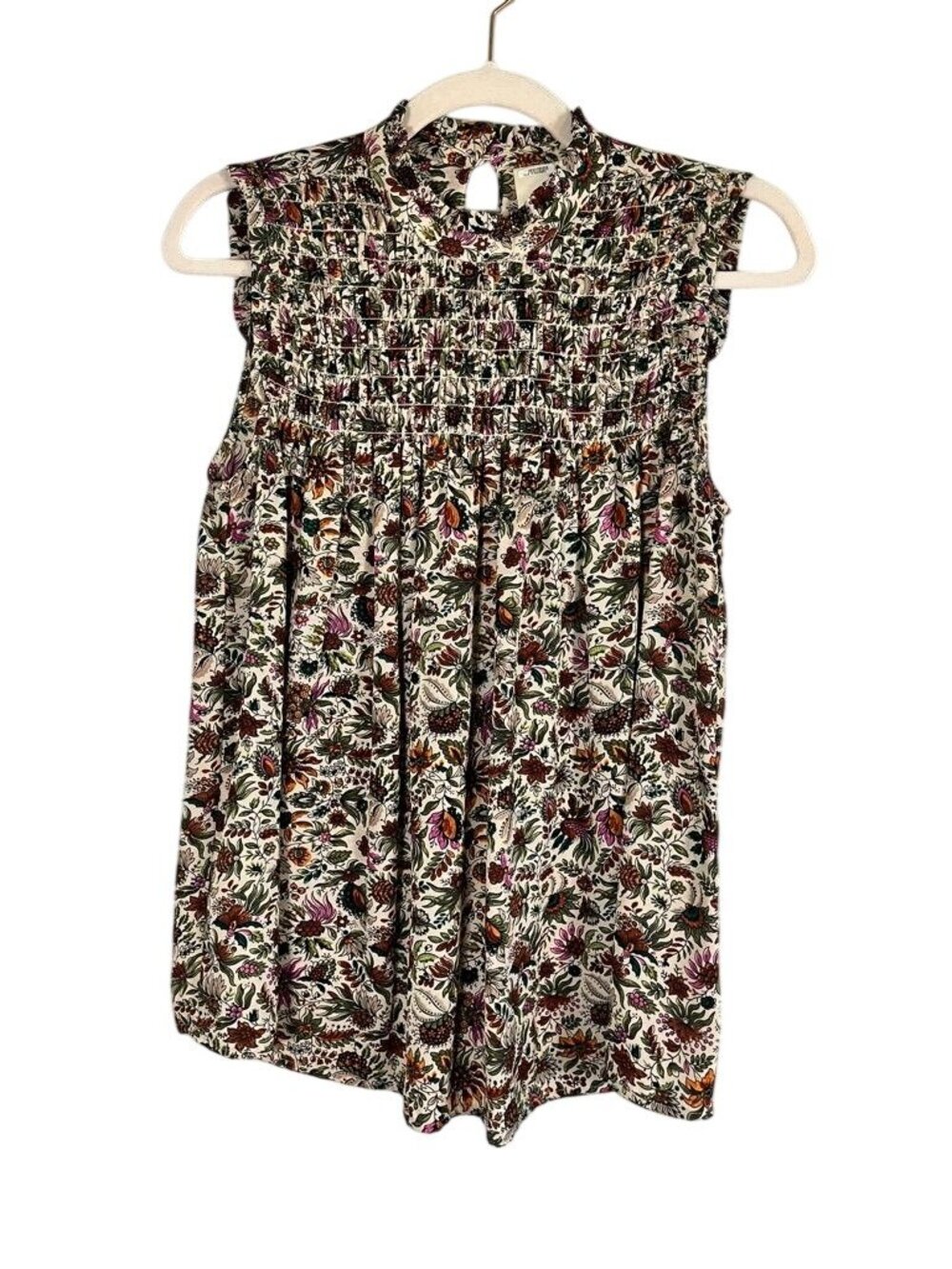 Colorful Floral Smock Top 4 Boho Indie Festival Preppy‎ Earthy Feminine